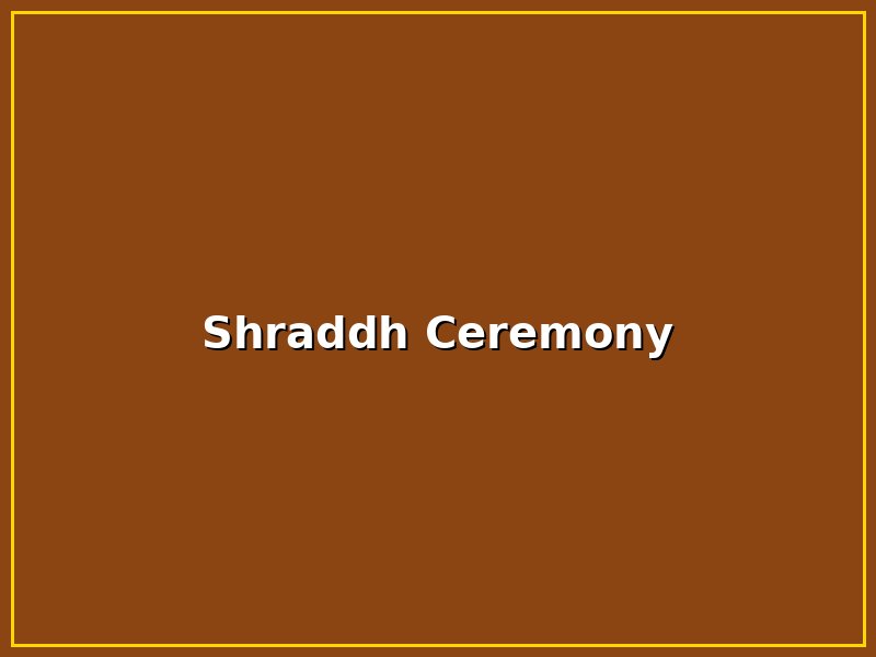Shraddh Ceremony